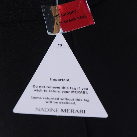 NWT Nadine Merabi Cindy Flower Detail Cocktail Minidress Women's Sz Small Black - Picture 8 of 16